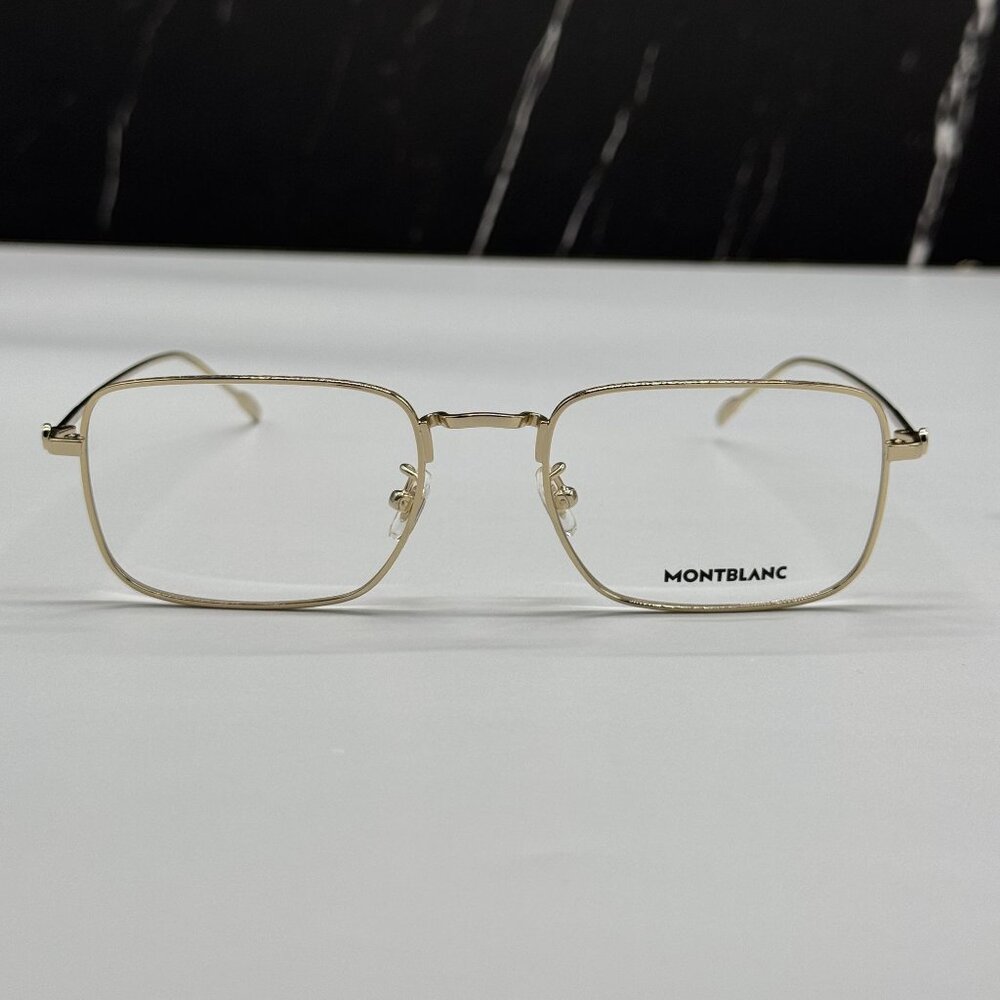 NEW MONTBLANC EYEGLASSES GOLD MEN EYEWEAR MONTBLANC MB0212O 004 - Picture 2 of 8